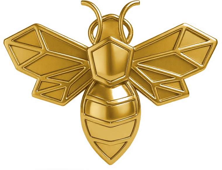 MyWest bee in gold
