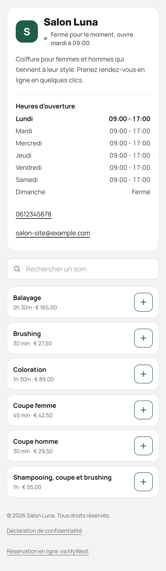 Votre propre page de reservation, sans site web: Reserver d'abord